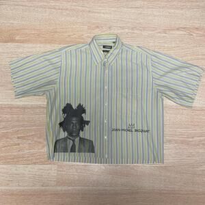 Boxy cropped button up shirt